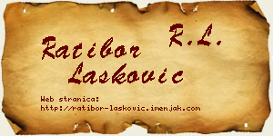 Ratibor Lasković vizit kartica